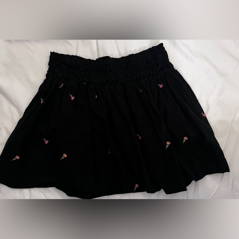Black Foral skirt